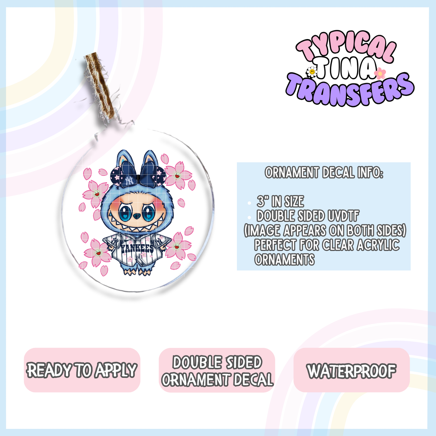 LA Labo florals | 3" Ornament Decal